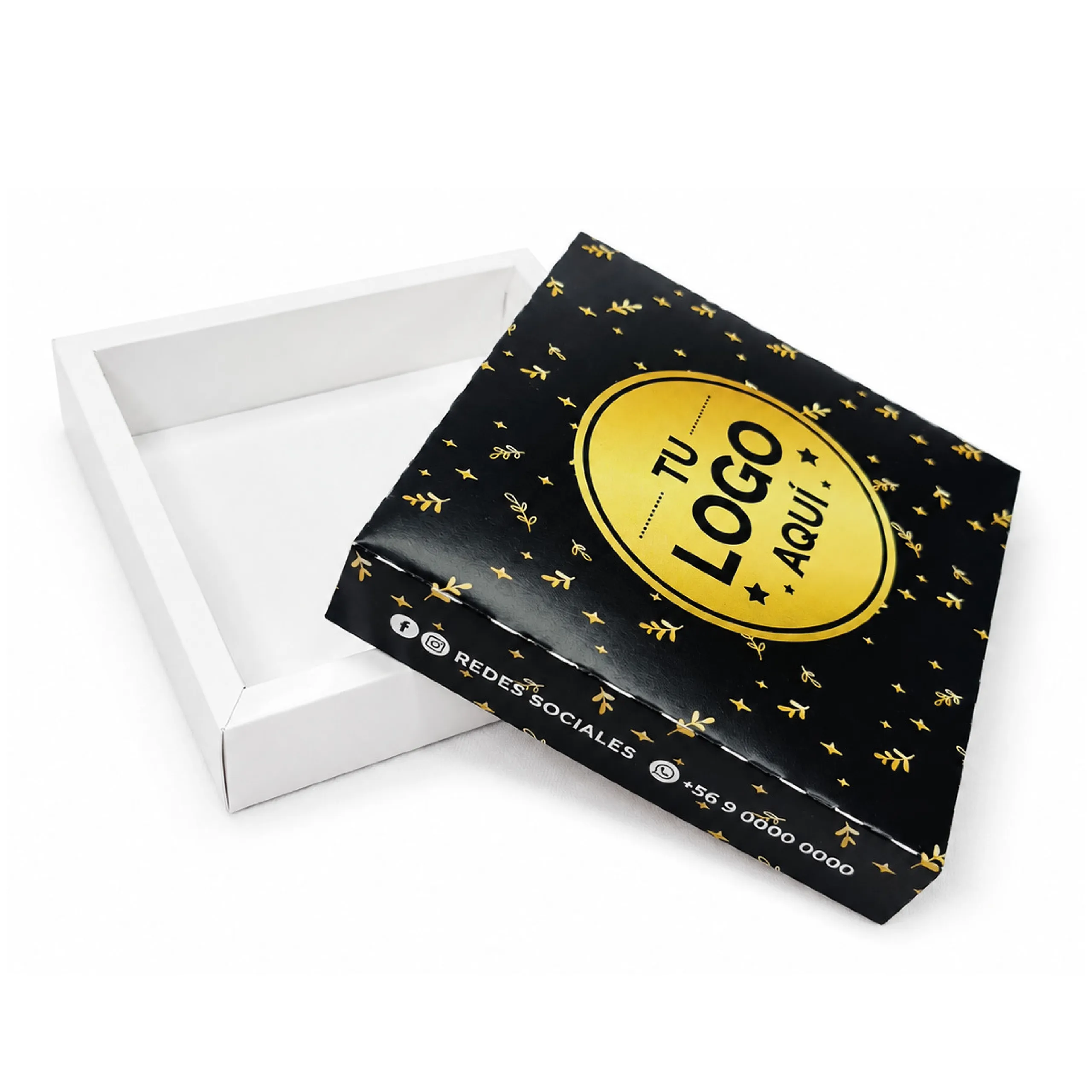 Caja cuadrada con tapa simple
