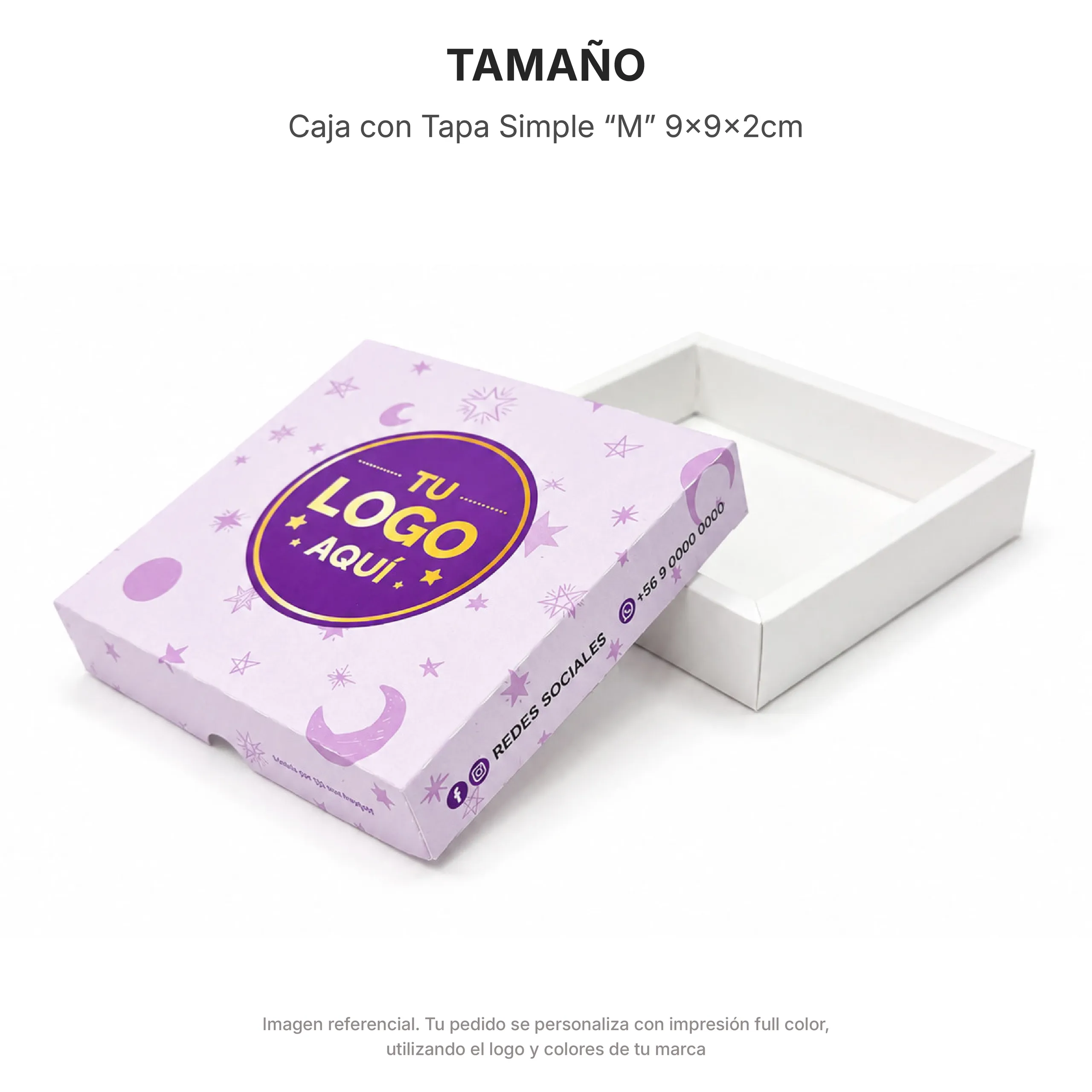 Caja cuadrada con tapa simple - Imagen 4